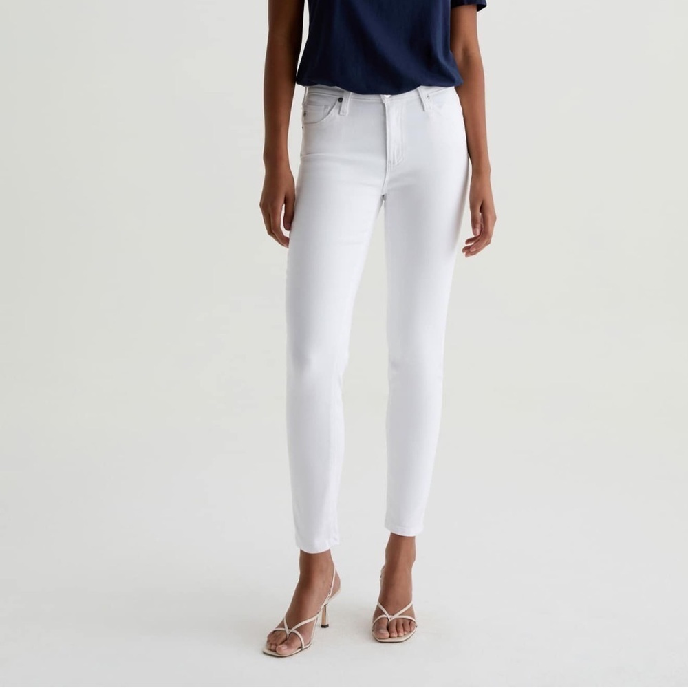 Adriano Goldschmied Stilt Cigarette Crop White Jeans Size 25